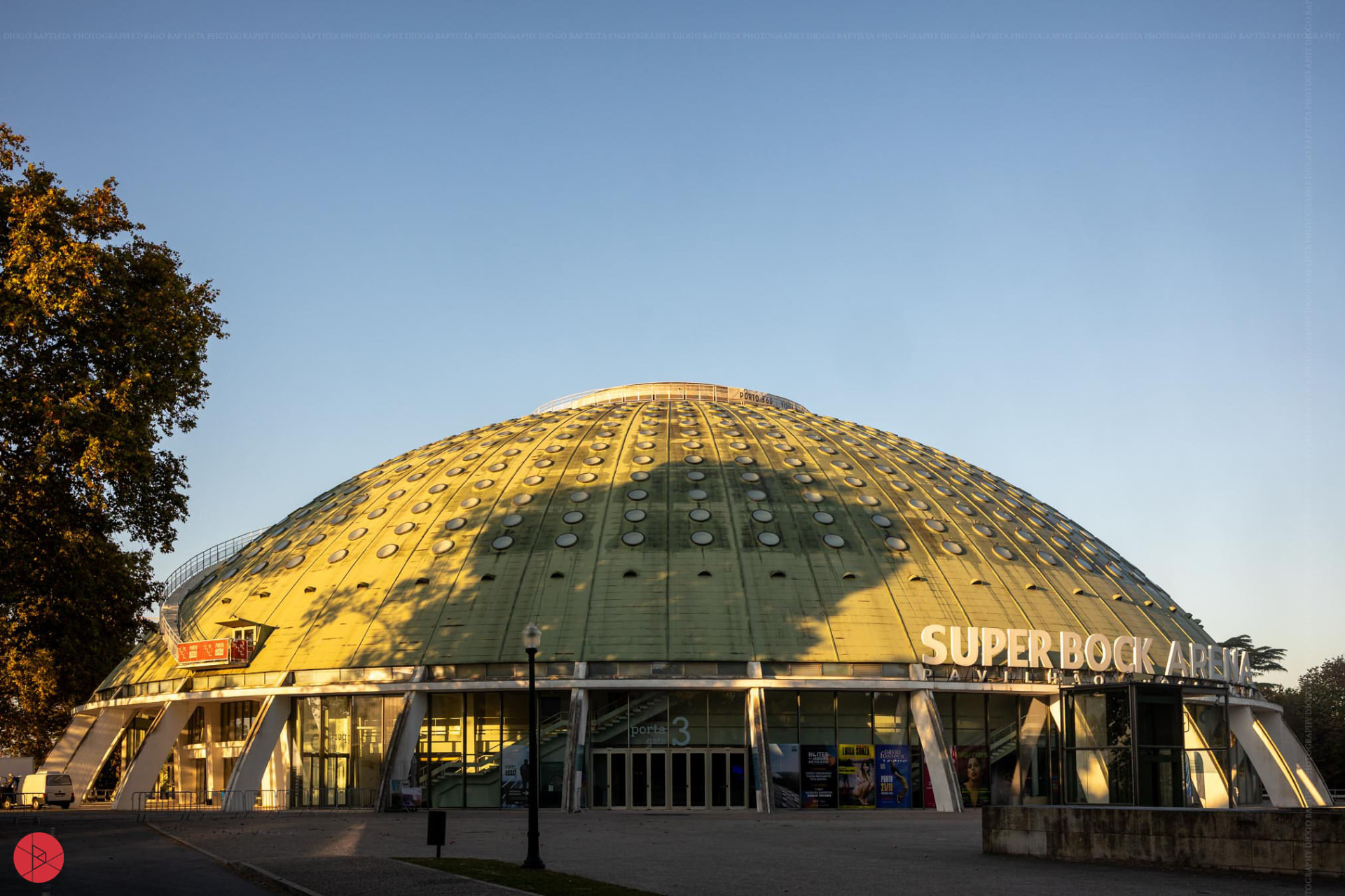 The Super Bock Arena in Porto at golden hour